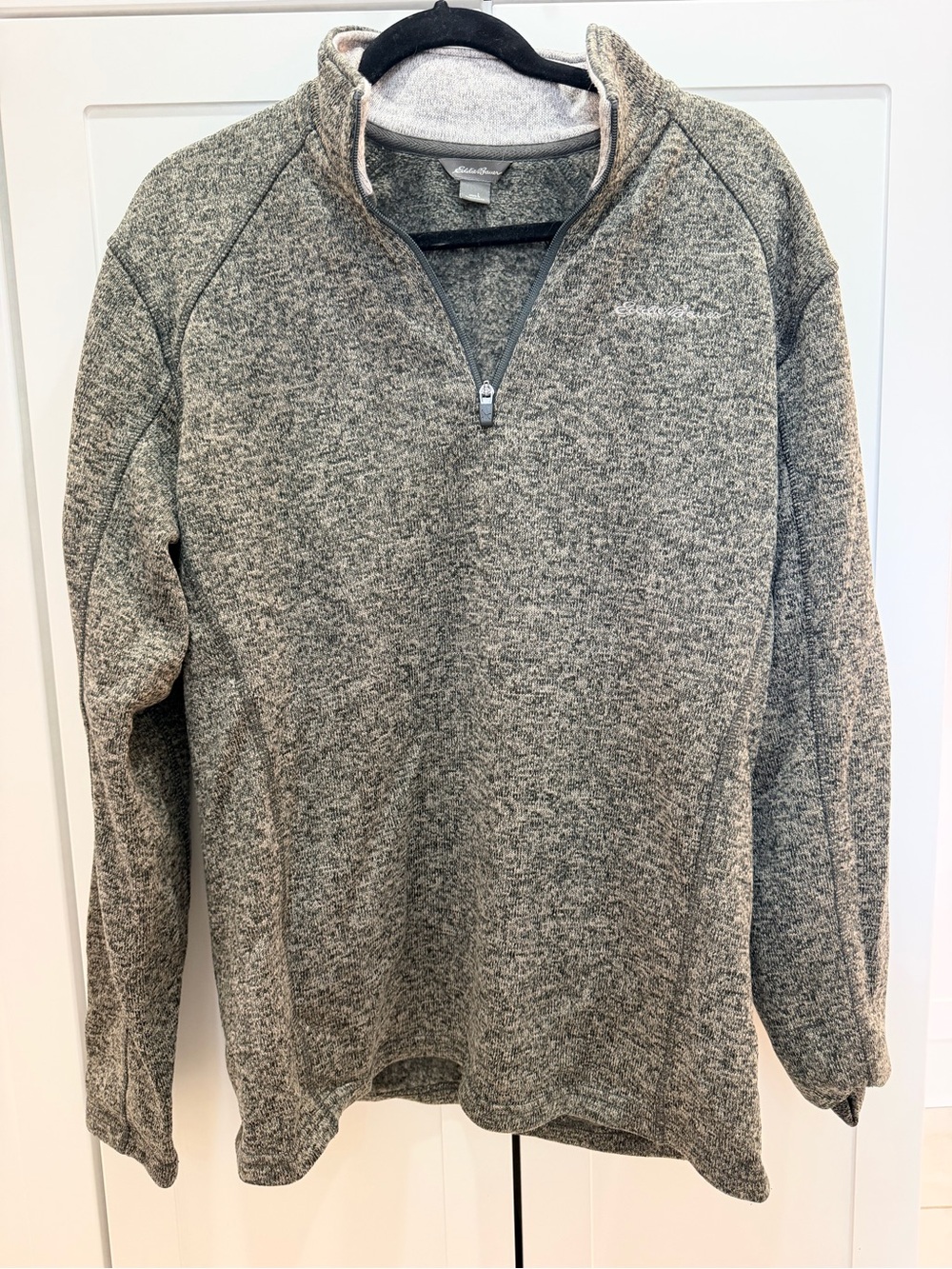 Eddie Bauer Men's Heather Gray Half-Zip Pullover Sweater